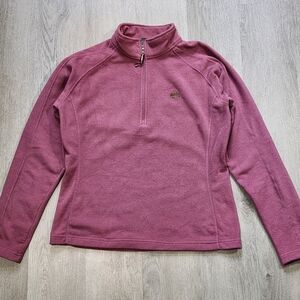 Vintage Nike ACG Fleece 1/4 Zip Sweatshirt Women Medium Rouge Pink Fluffy Teddy